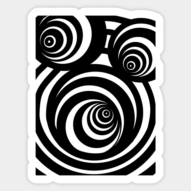 3 Dimensional Black Spiral Sticker by SartorisArt1